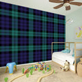 Black Watch Scottish Tartan Print Wall Sticker