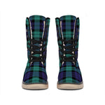 Black Watch Scottish Tartan Print Winter Boots