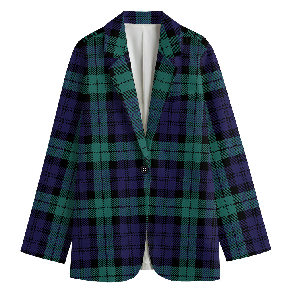 Black Watch Scottish Tartan Print Women's Blazer