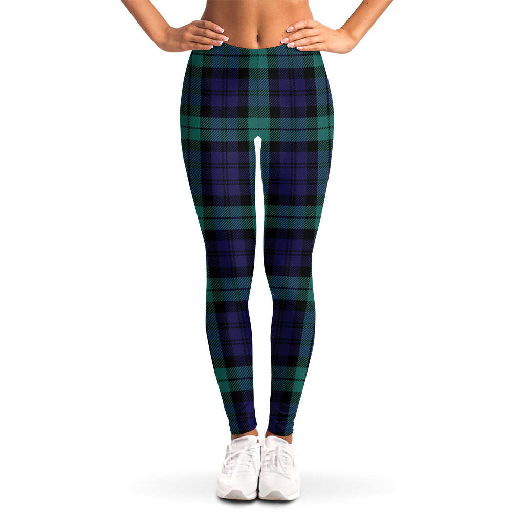 Black Watch Scottish Tartan Print Women's Leggings