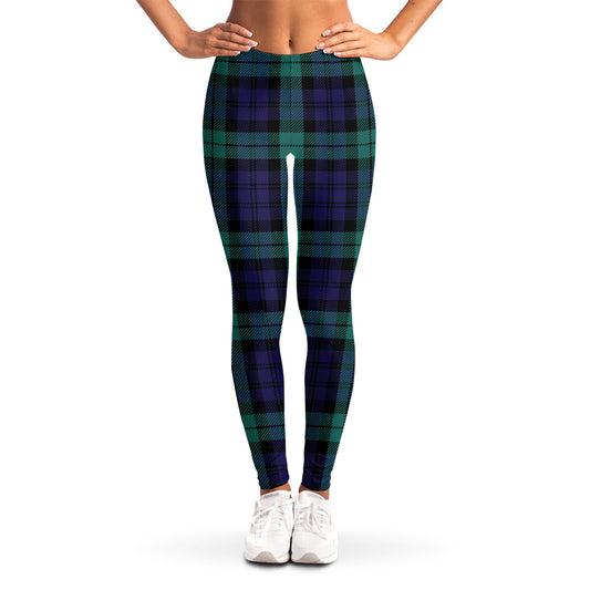 Black Watch Scottish Tartan Print Women's Leggings