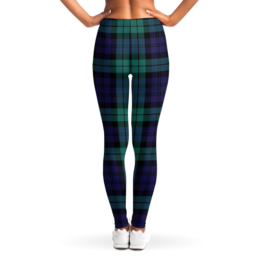 Black Watch Scottish Tartan Print Women's Leggings