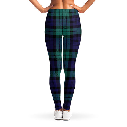 Black Watch Scottish Tartan Print Women's Leggings