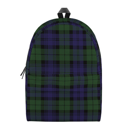 Black Watch Tartan Pattern Print Backpack