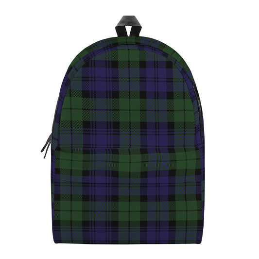 Black Watch Tartan Pattern Print Backpack