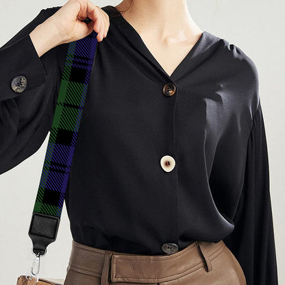 Black Watch Tartan Pattern Print Bag Strap