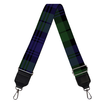 Black Watch Tartan Pattern Print Bag Strap