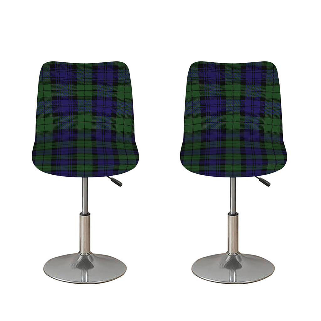 Black Watch Tartan Pattern Print Bar Stool Covers