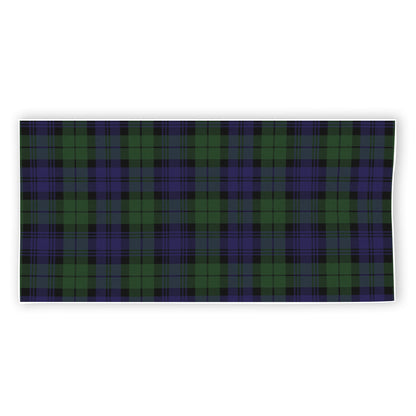Black Watch Tartan Pattern Print Beach Towel