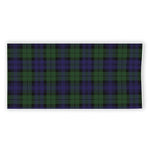 Black Watch Tartan Pattern Print Beach Towel