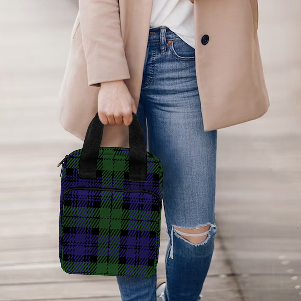 Black Watch Tartan Pattern Print Bible Tote Bag