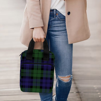 Black Watch Tartan Pattern Print Bible Tote Bag
