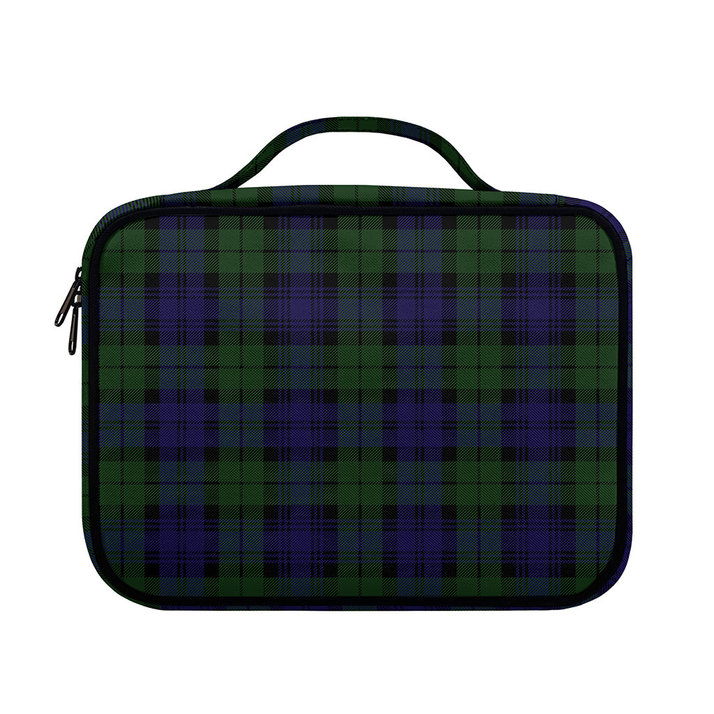 Black Watch Tartan Pattern Print Briefcase Bible Bag