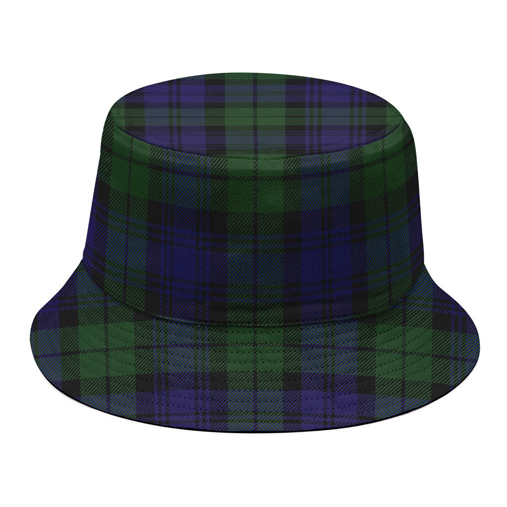 Black Watch Tartan Pattern Print Bucket Hat