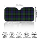 Black Watch Tartan Pattern Print Car Windshield Sun Shade