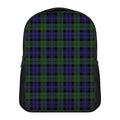 Black Watch Tartan Pattern Print Casual Backpack