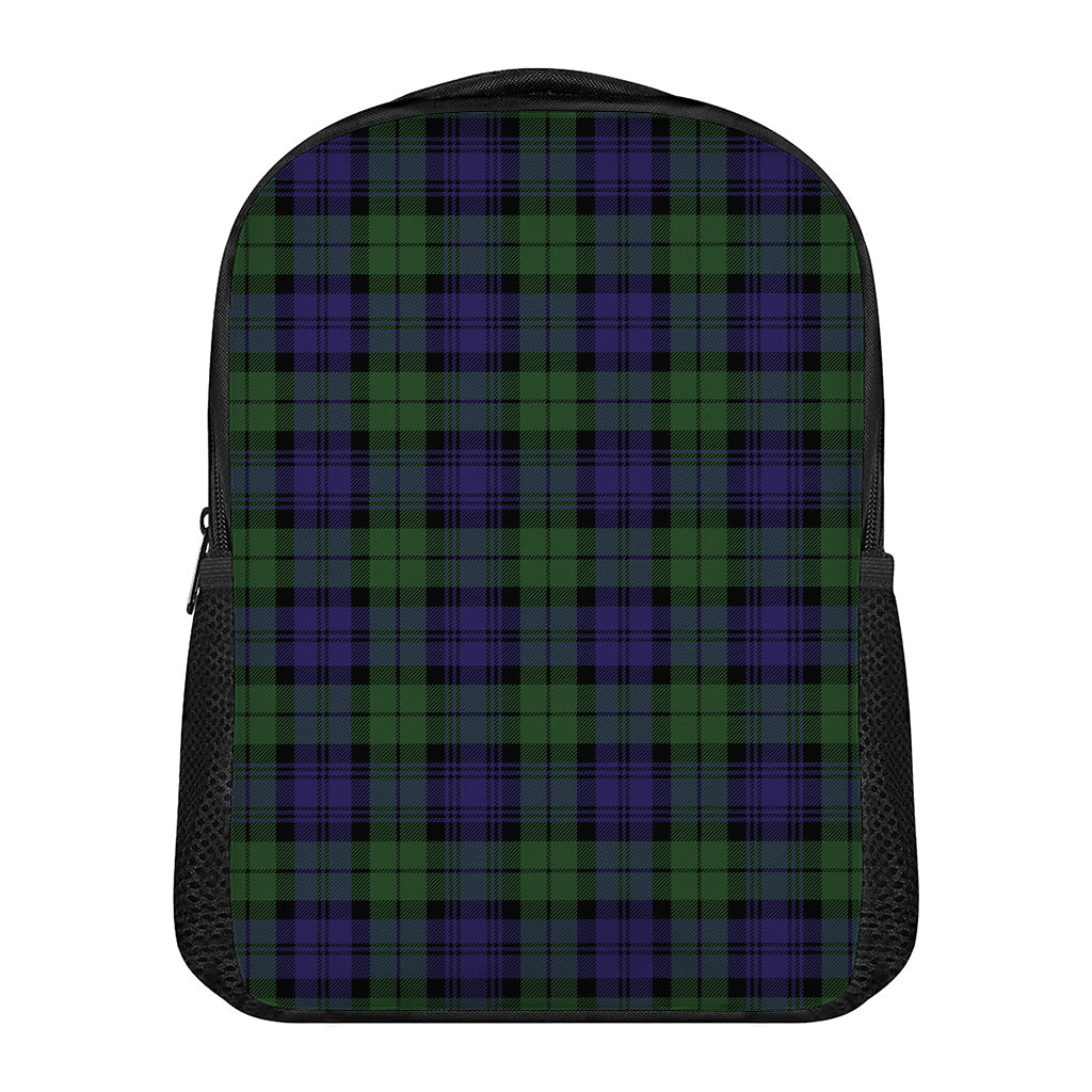 Black Watch Tartan Pattern Print Casual Backpack