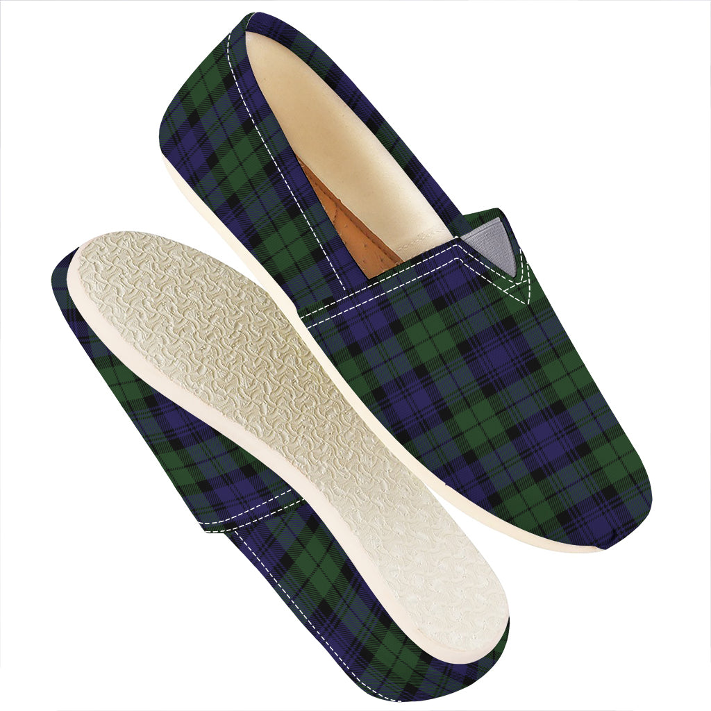 Black Watch Tartan Pattern Print Casual Shoes