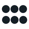 Black Watch Tartan Pattern Print Coaster Set