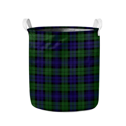 Black Watch Tartan Pattern Print Collapsible Laundry Basket