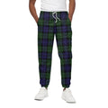 Black Watch Tartan Pattern Print Cotton Sweatpants