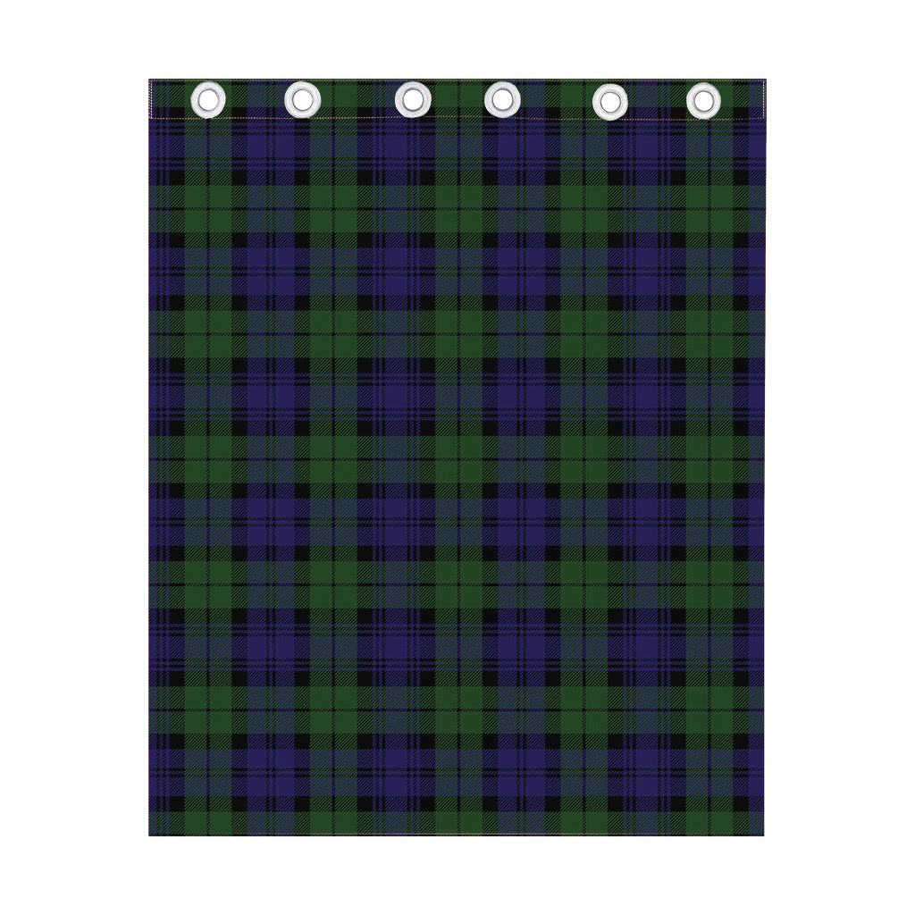 Black Watch Tartan Pattern Print Curtain