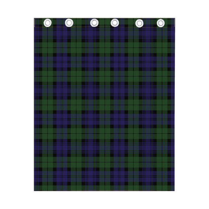 Black Watch Tartan Pattern Print Curtain
