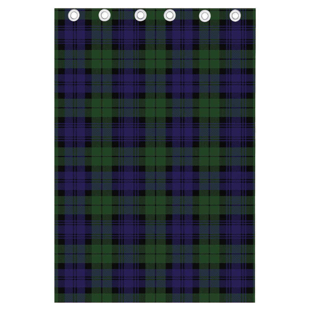 Black Watch Tartan Pattern Print Curtain