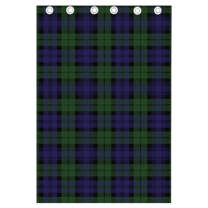 Black Watch Tartan Pattern Print Curtain