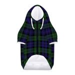Black Watch Tartan Pattern Print Dog Zip Up Hoodie