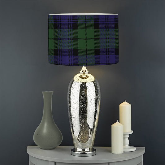 Black Watch Tartan Pattern Print Drum Lamp Shade