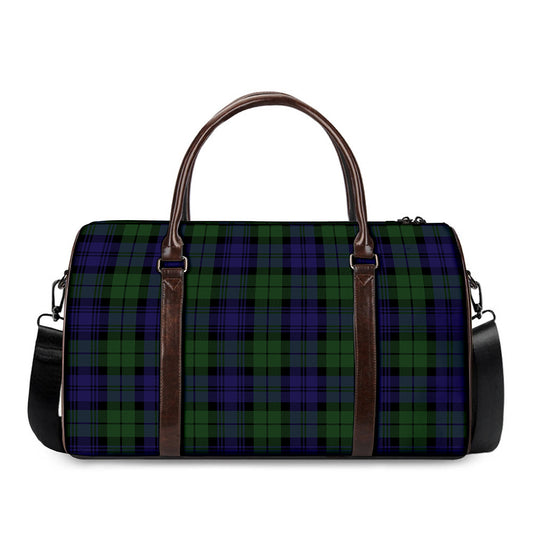 Black Watch Tartan Pattern Print Duffle Bag