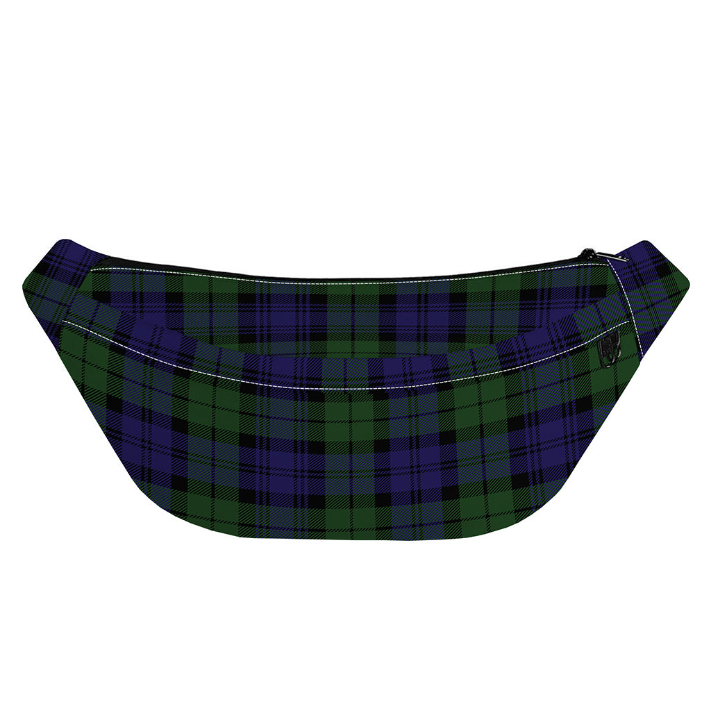 Black Watch Tartan Pattern Print Fanny Pack