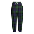Black Watch Tartan Pattern Print Fleece Lined Knit Pants