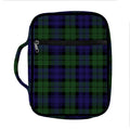Black Watch Tartan Pattern Print Front Pocket Bible Bag