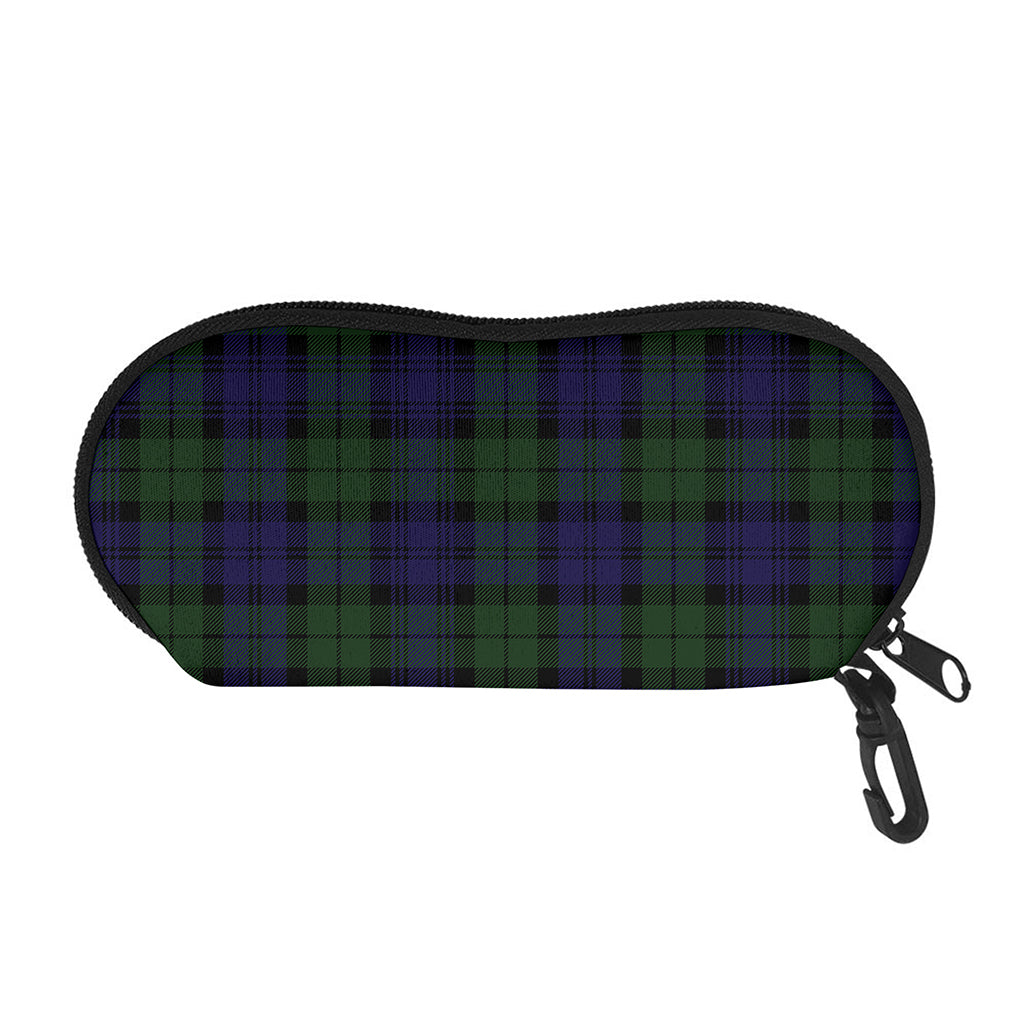 Black Watch Tartan Pattern Print Glasses Case