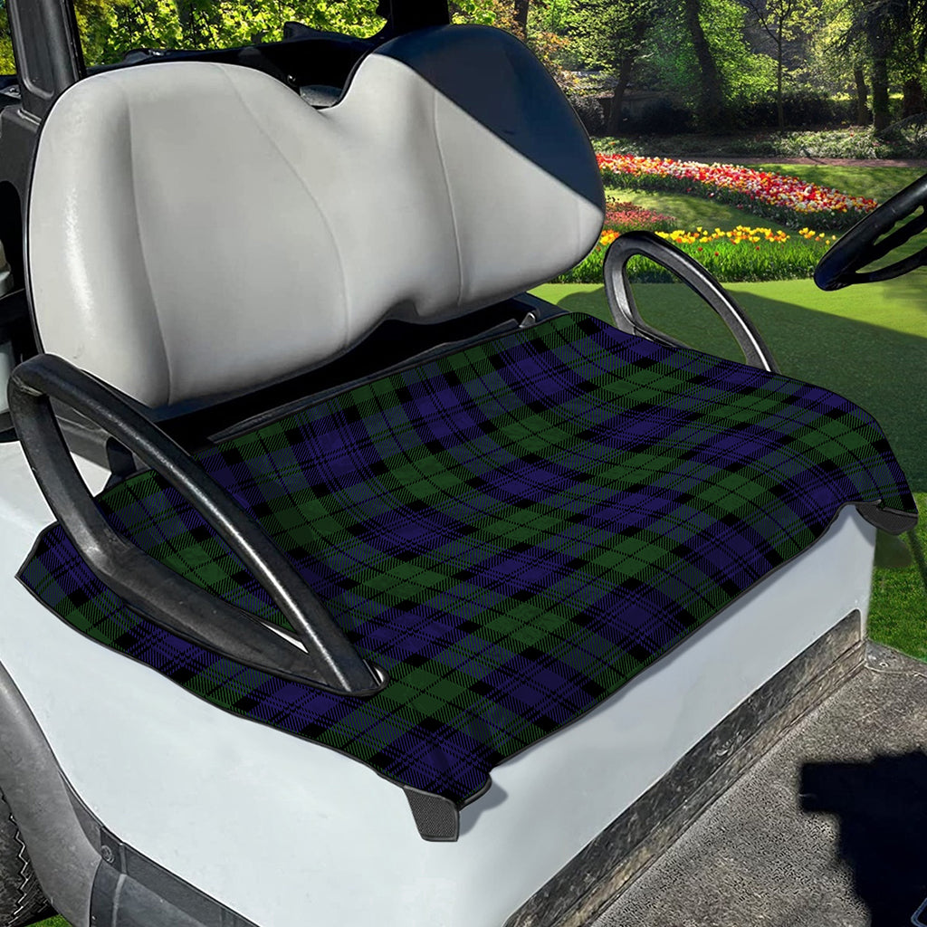 Black Watch Tartan Pattern Print Golf Cart Seat Cover