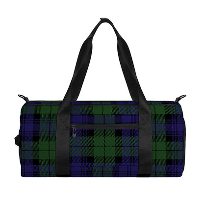 Black Watch Tartan Pattern Print Gym Bag