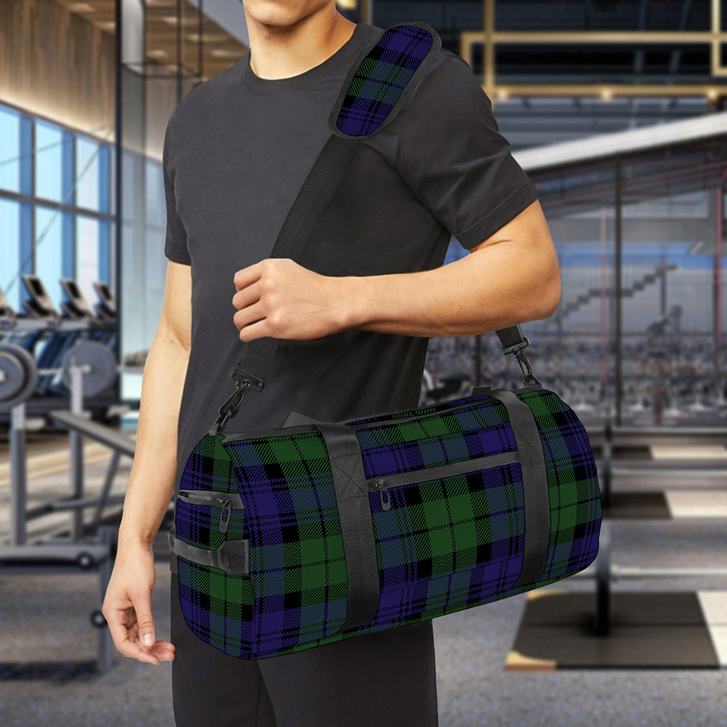 Black Watch Tartan Pattern Print Gym Bag