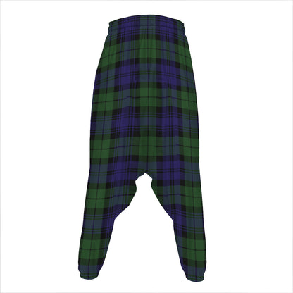 Black Watch Tartan Pattern Print Hammer Pants