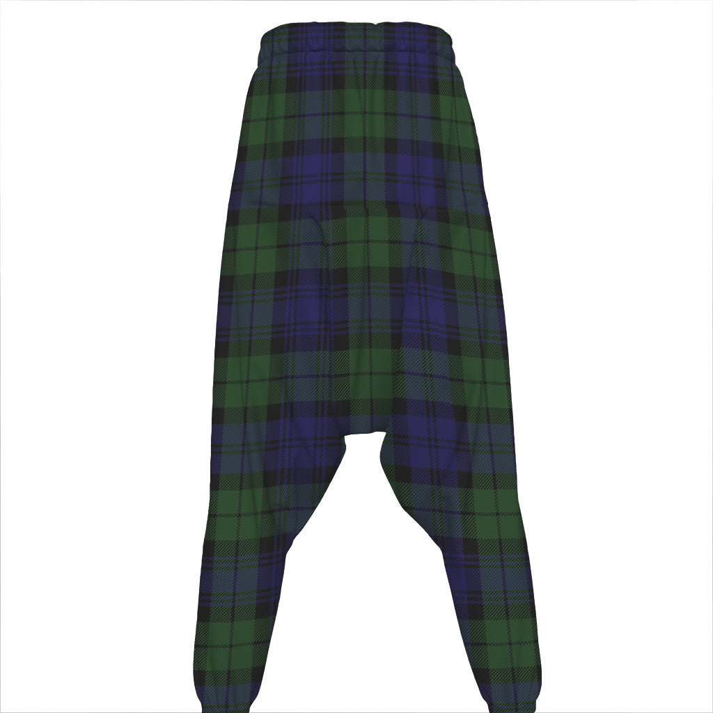 Black Watch Tartan Pattern Print Hammer Pants