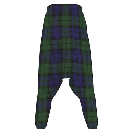 Black Watch Tartan Pattern Print Hammer Pants