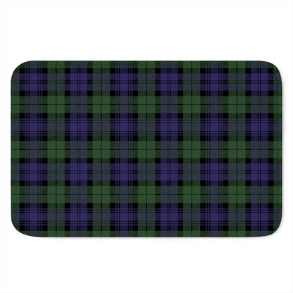 Black Watch Tartan Pattern Print Indoor Door Mat