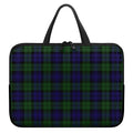 Black Watch Tartan Pattern Print Laptop Sleeve With Handle