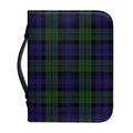 Black Watch Tartan Pattern Print Leather Bible Cover