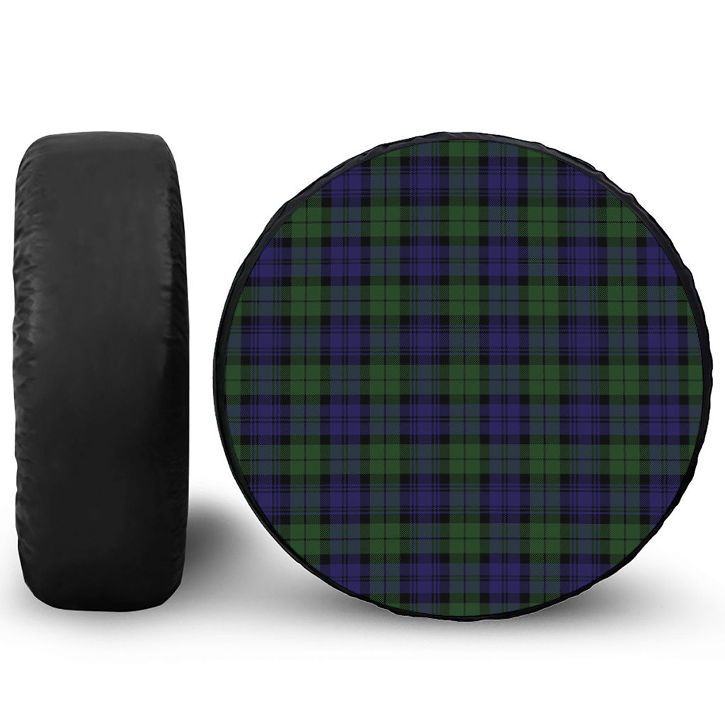 Black Watch Tartan Pattern Print Leather Spare Tire Cover
