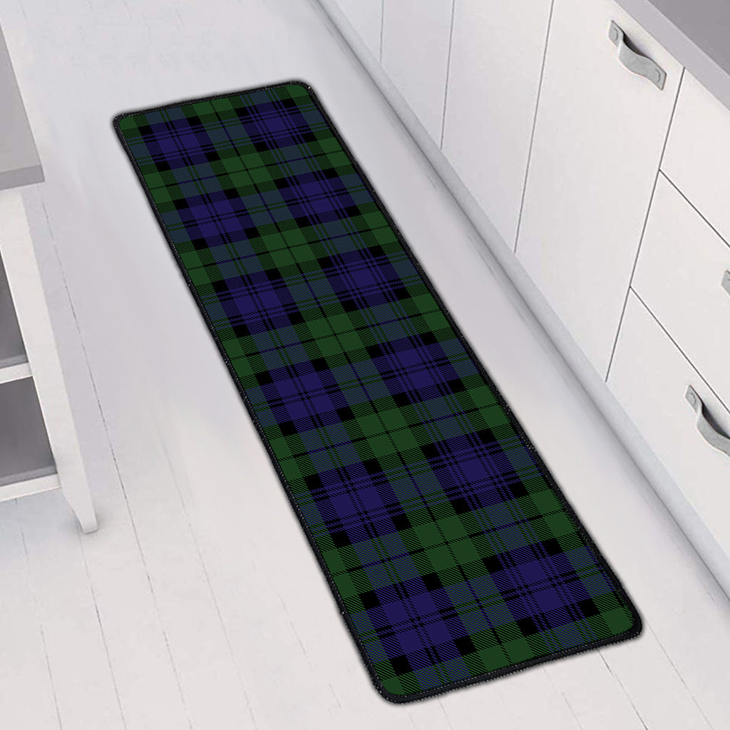 Black Watch Tartan Pattern Print Long Kitchen Mat