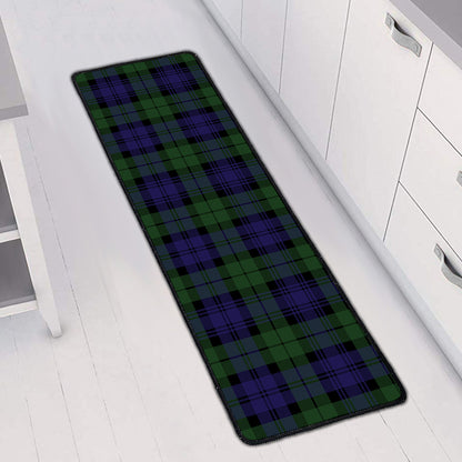 Black Watch Tartan Pattern Print Long Kitchen Mat
