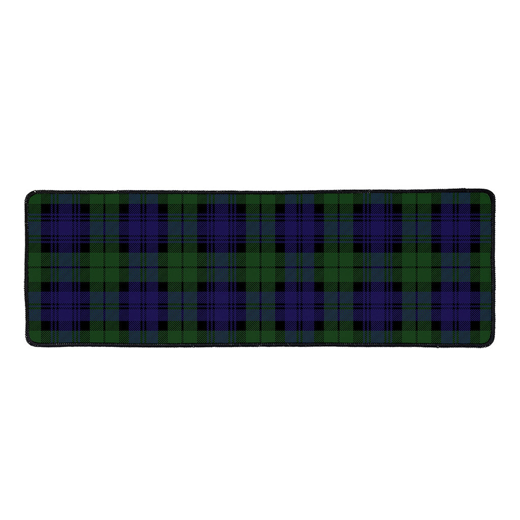 Black Watch Tartan Pattern Print Long Kitchen Mat