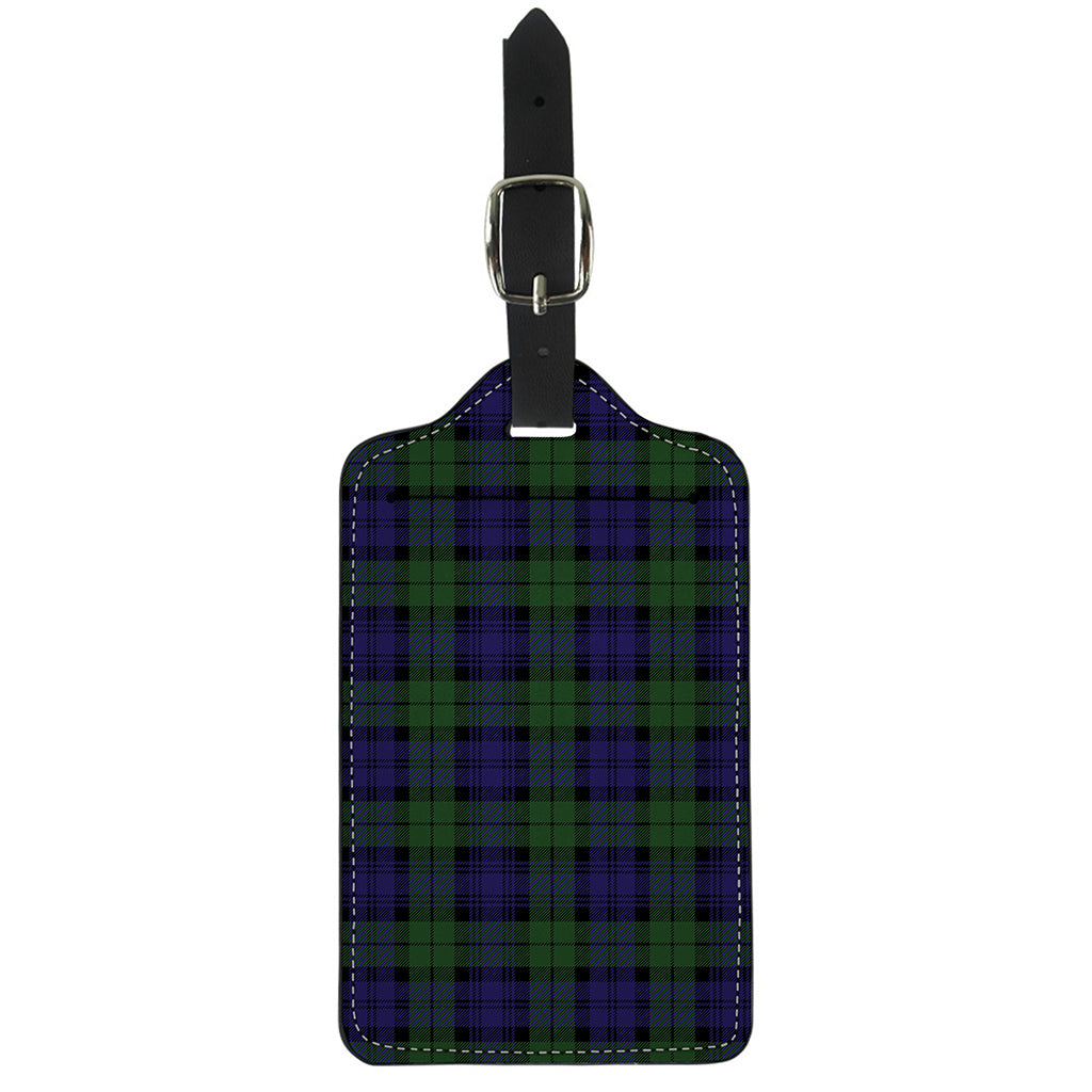 Black Watch Tartan Pattern Print Luggage Tag